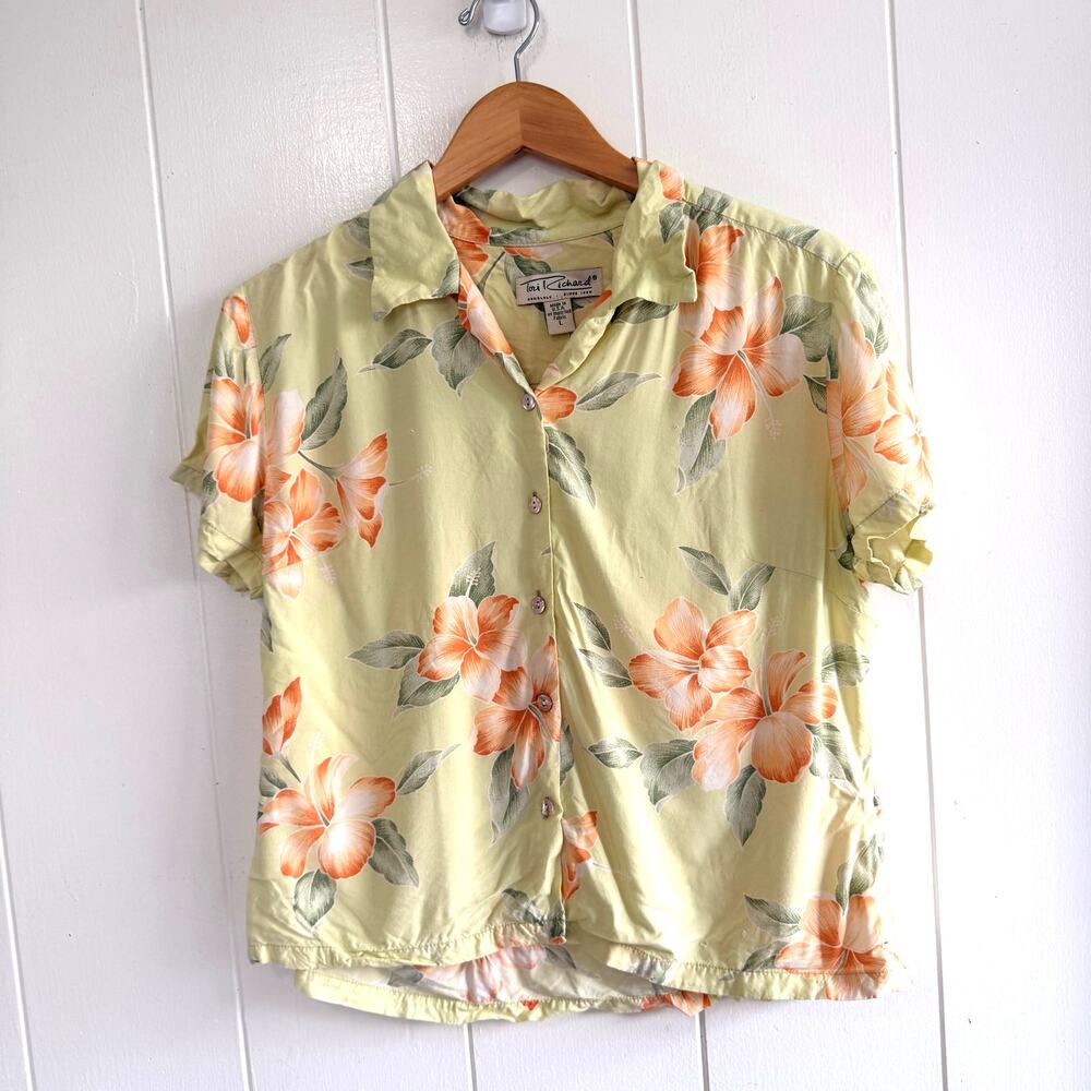 Tori Richard Women's Large Resort Wear Vacation Hawaiian Tropical Print